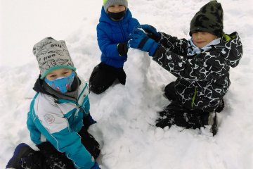 Stavby ze sněhu - 21.1. 2021