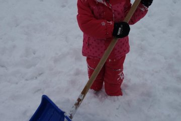 První hrátky na sněhu